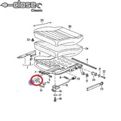 Plastic de glissière de siège av central