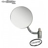 Links ronde chromen spiegel