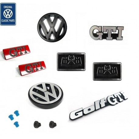Kit complet emblèmes avant et arrière pour VW Golf 2 GTI