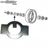 Safety for front axle stub axle nut with pivots