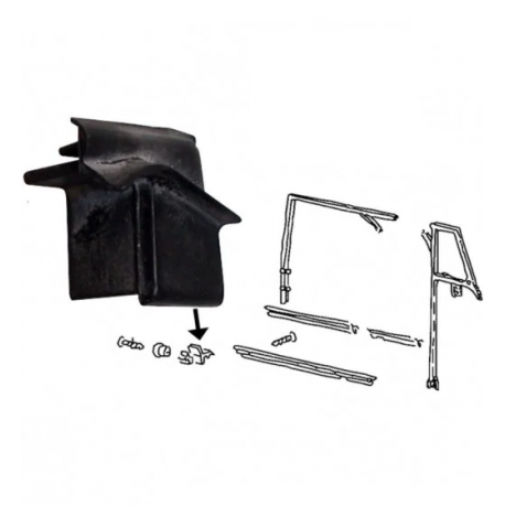 Joints arrière de portes gauche