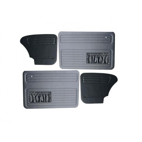 Kit de 4 panneaux de porte noir