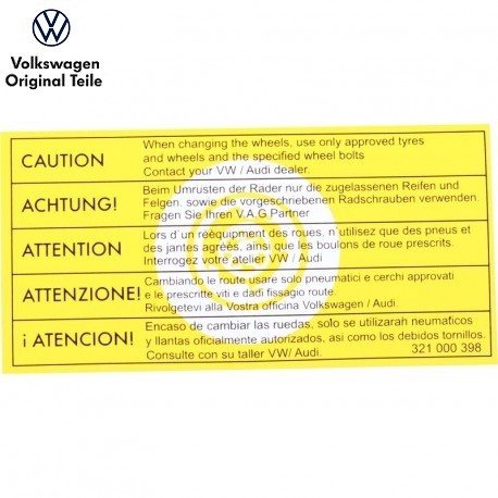 Autocollant attention